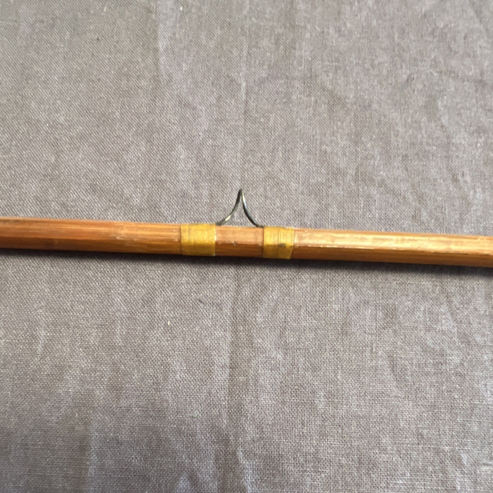 Bamboo Fly Fishing Rod 8ft 6in 4pc 6wt Cork Handle Cloth Bag Vintage