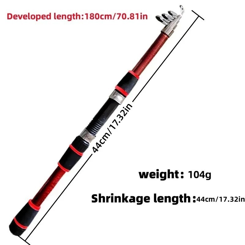 1.8M Spinning Fishing Rod M Power Telescopic Rock Fishing Rod Carp Feeder Rod Su