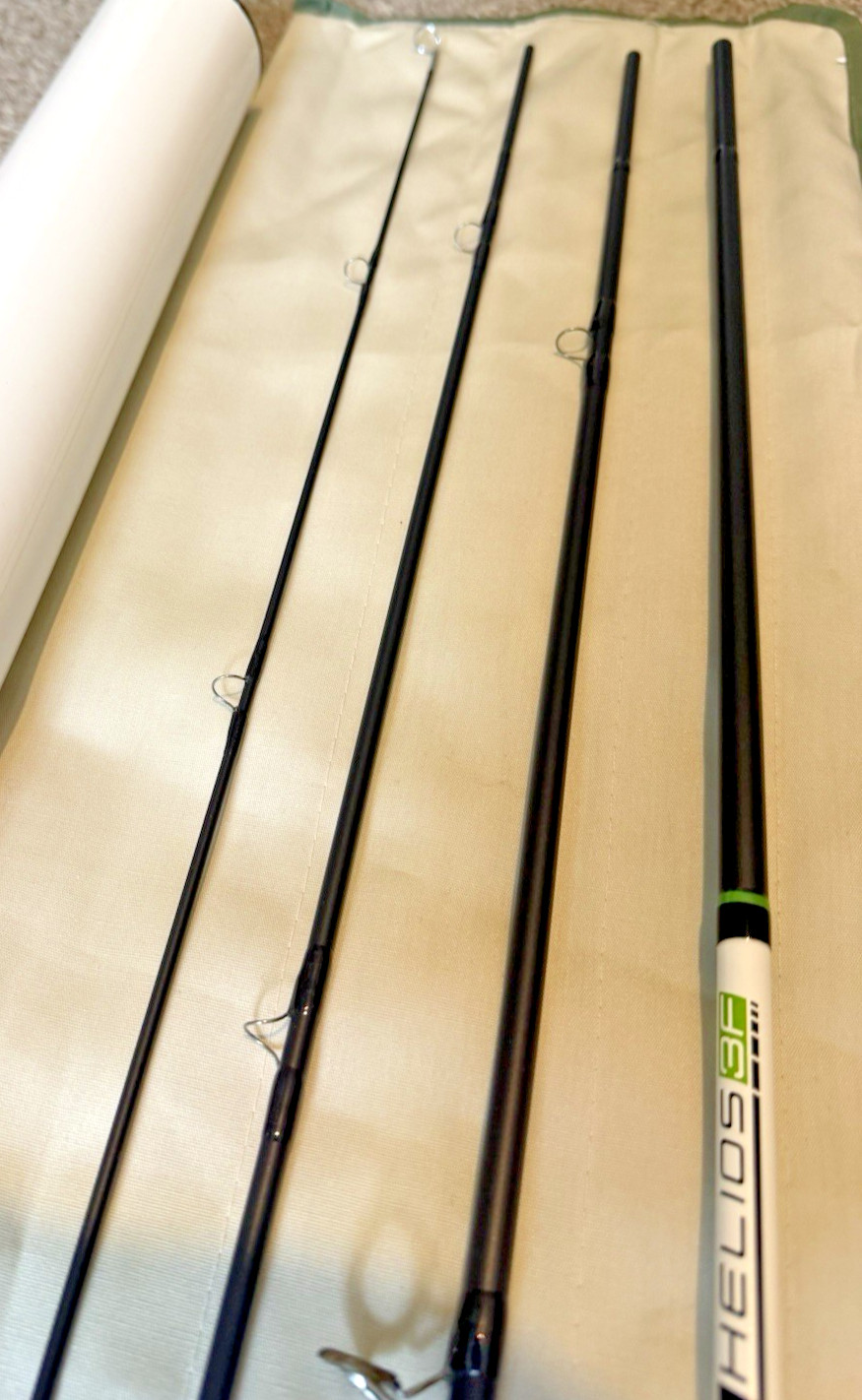 Orvis Helios 3F 9 Foot 6 Inch #6 4 Piece Trout Fly Rod with Bag & Travel Tube