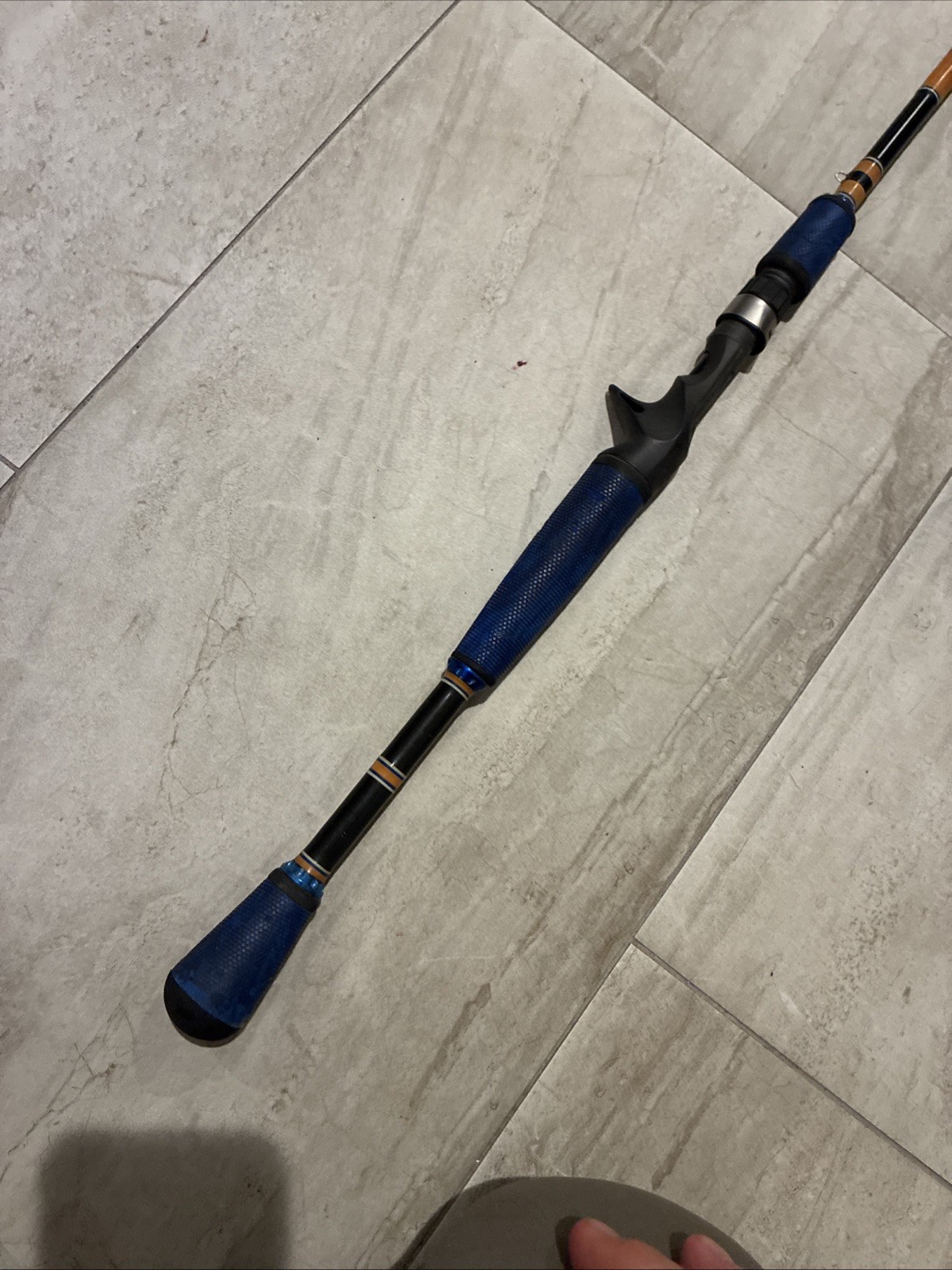 Nice Preowned custom built 6’-10” bass fishing rod “GO STROS 2017 WS Champs”