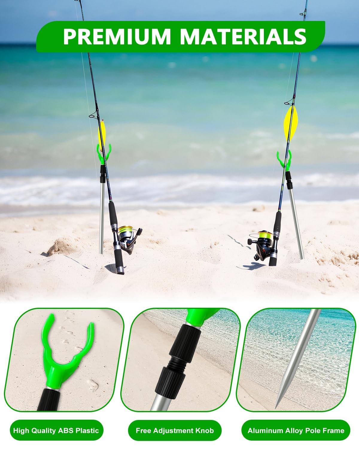 Fishing Rod Holder, Adjustable Telescopic Pole Telescopic, Black