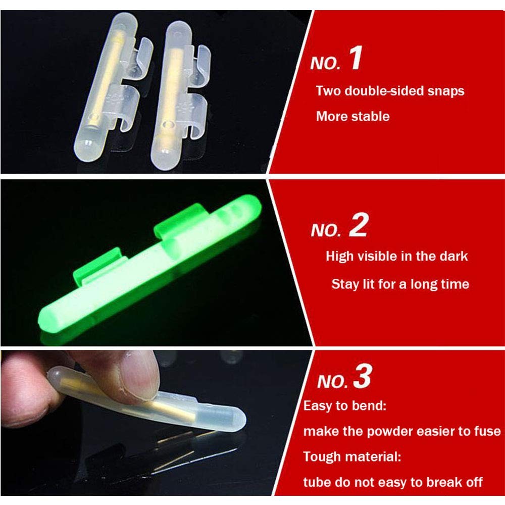 Clip-On Fishing Glow Sticks for Pole Fishing Rod Tip Light Fishing Pole Light…