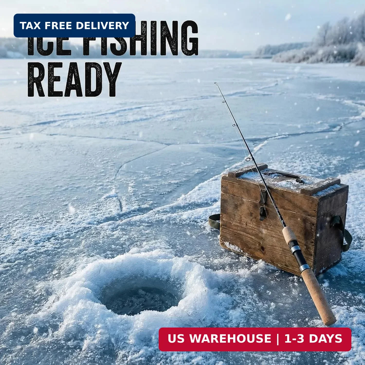 Ice Fishing Rod, Jig Pole & Rod Blanks Winter Outdoor Use, Spinning & Casting Co