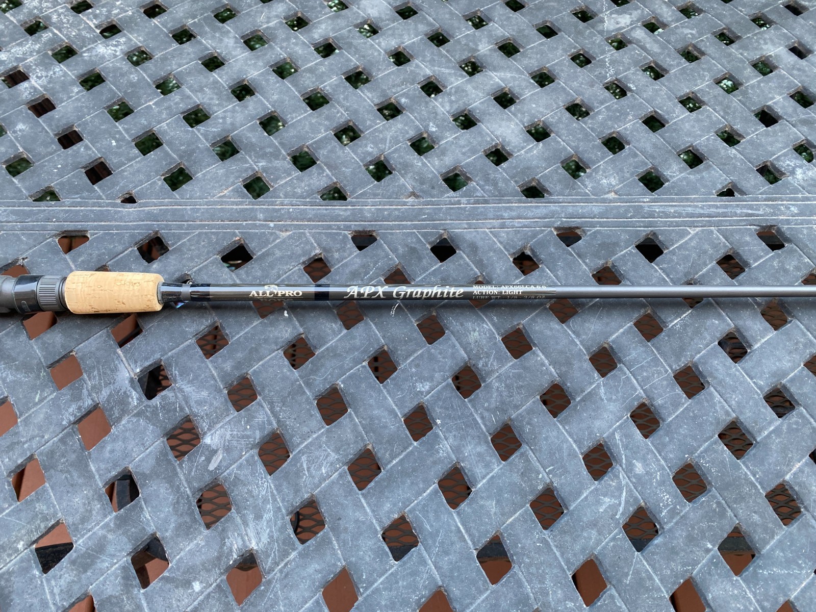 All Pro Rods APX Graphite APX66LCA, 6’6″, Light, Fast, 4-8lb, 1/8-3/8oz, Casting