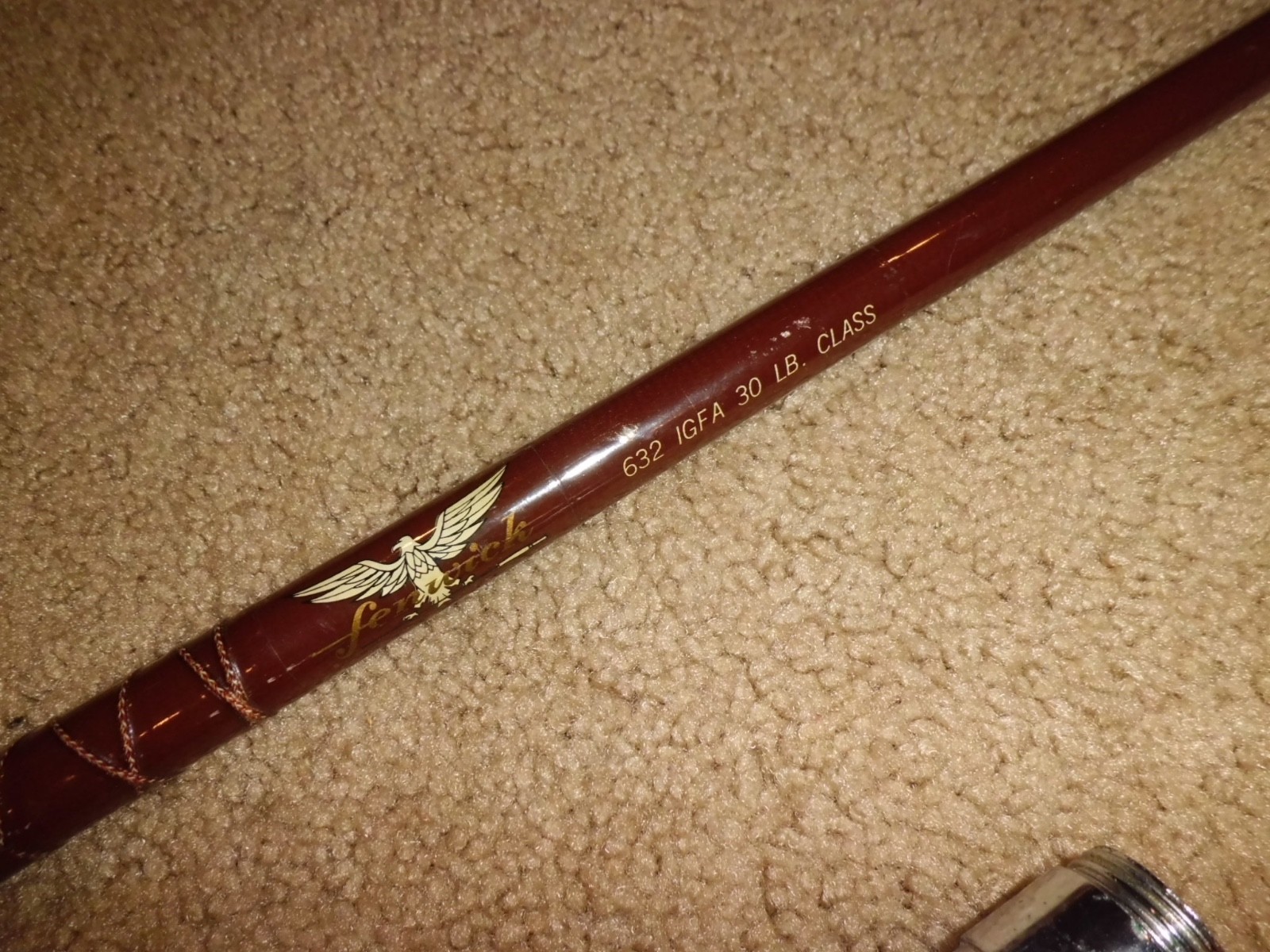 Vintage FENWICK Feralite 632 IGFA 30 lb Conventional 6’9″ Rod made in USA