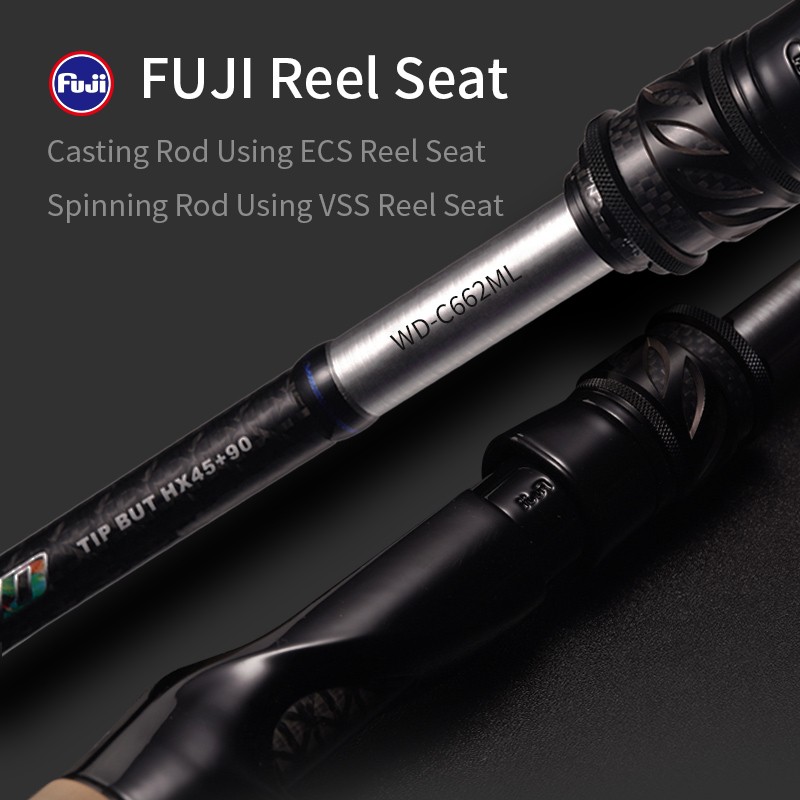 PURELURE WILD 2-Pieces Fast/Extra Action Fast Lure Fishing Rod Spinning Casting