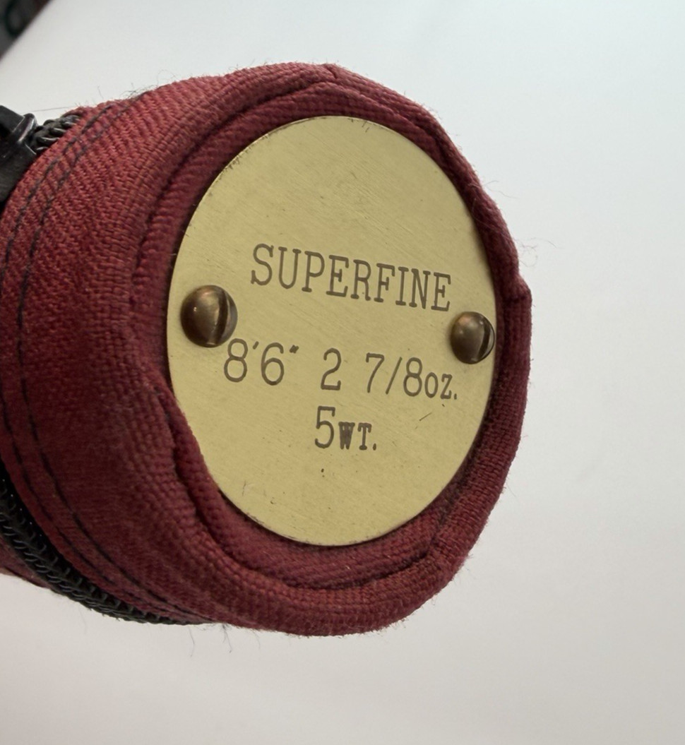 Vtg Orvis Superfine 8′ 6″ 5wt 2pc (Tube Only) Storage Travel Red 54″ Long Y309