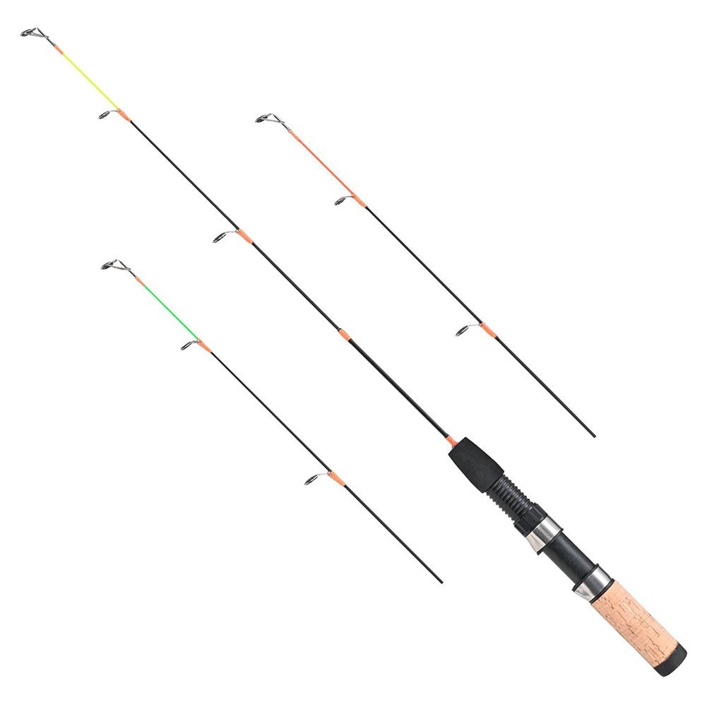 3260cm Ice Fishing Rod with Cork Handle and 3 Tips for Spin Travel Poles