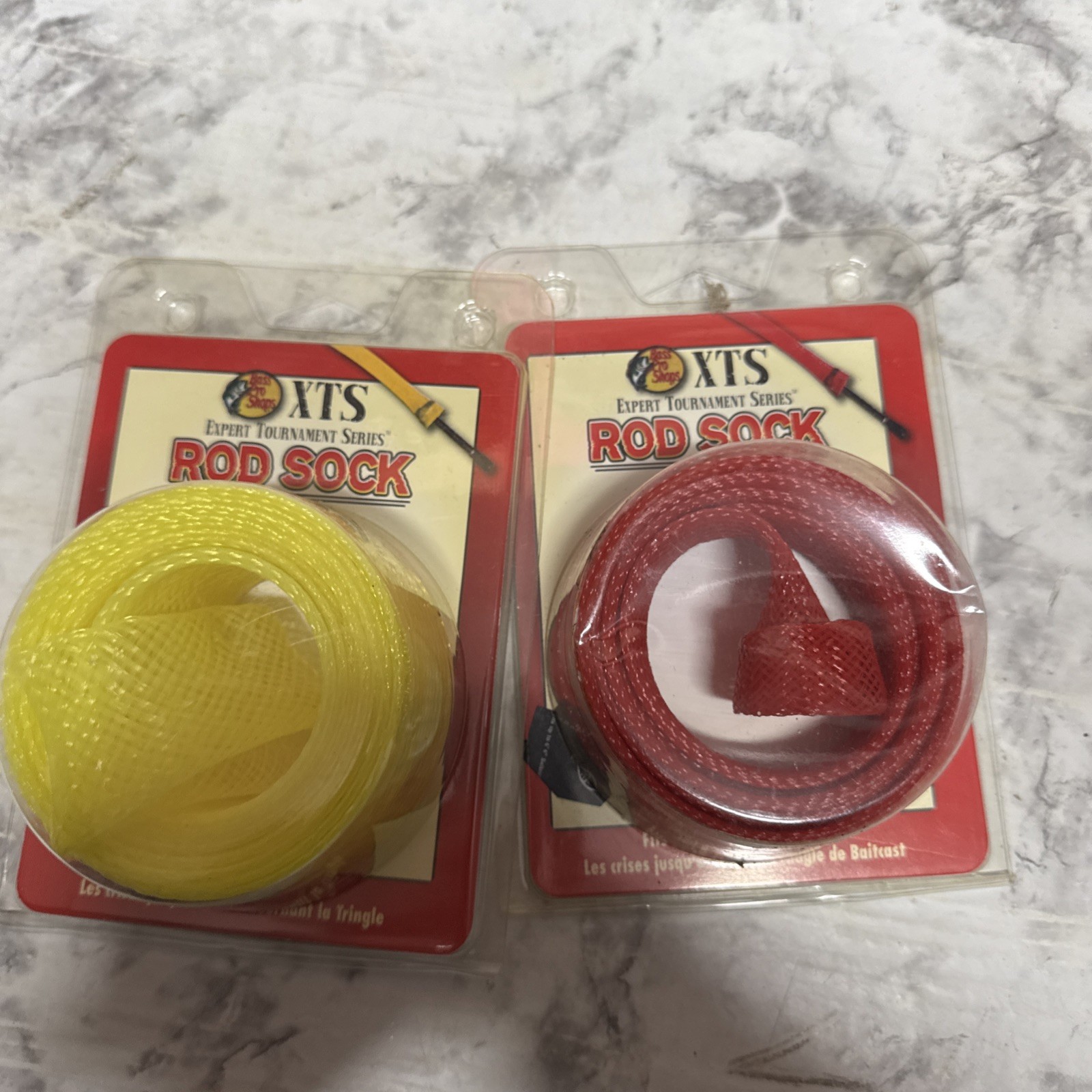 Bass Pro Shops XTS Rod Socks • Baitcast Rod Up To 6’6″ Red & Yellow