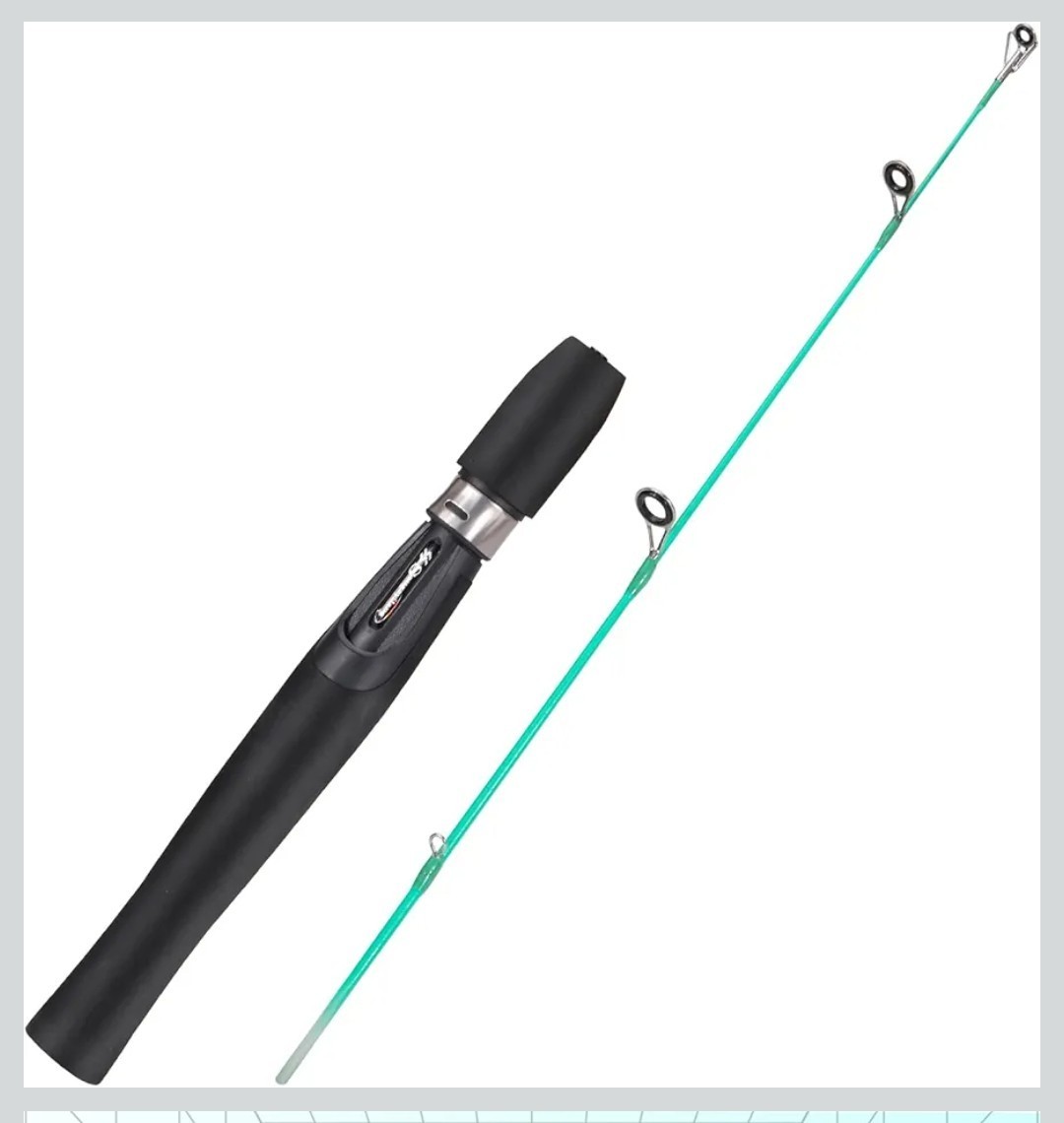 (2) Sougayilang ice fishing rod, ultralight and sensitive ice fishing rod, 25″