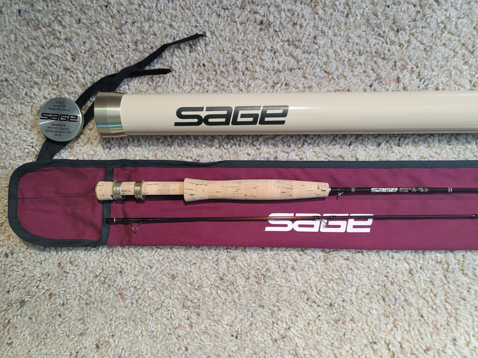 Sage Graphite III 356 LL 5’6″ 3wt 2pc Very Good to Excellent Condition