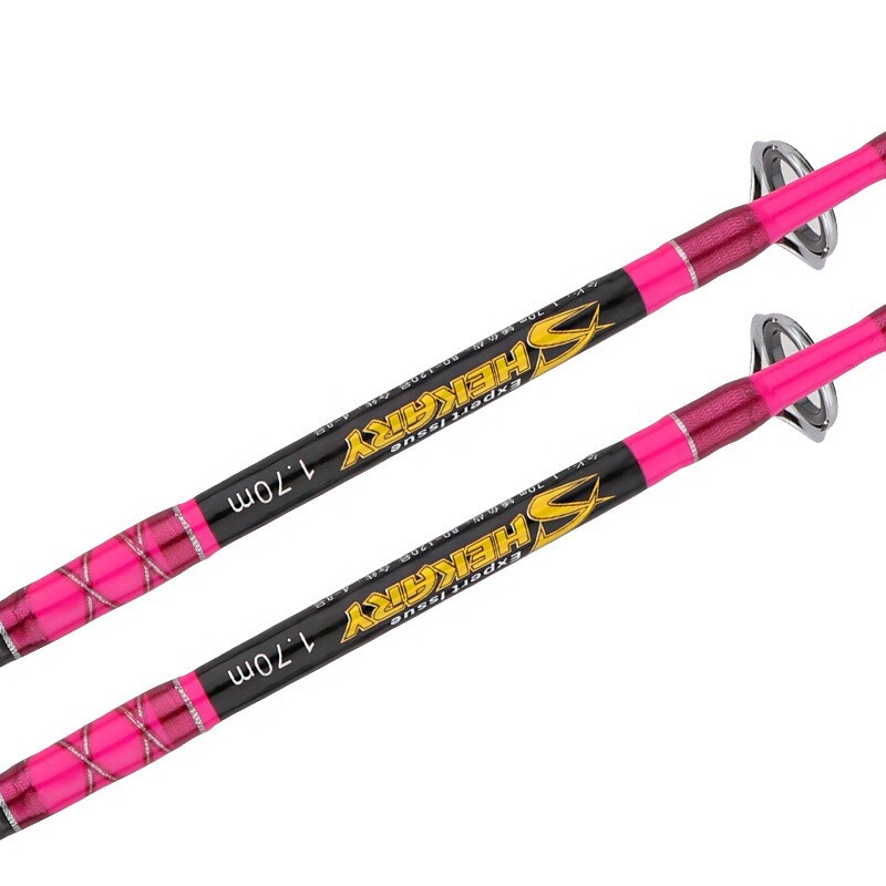 Fishing Rod 1.7M Carbon Fiber Spinning Boat Rod Travel Fast Pole Lure WT 80-120g