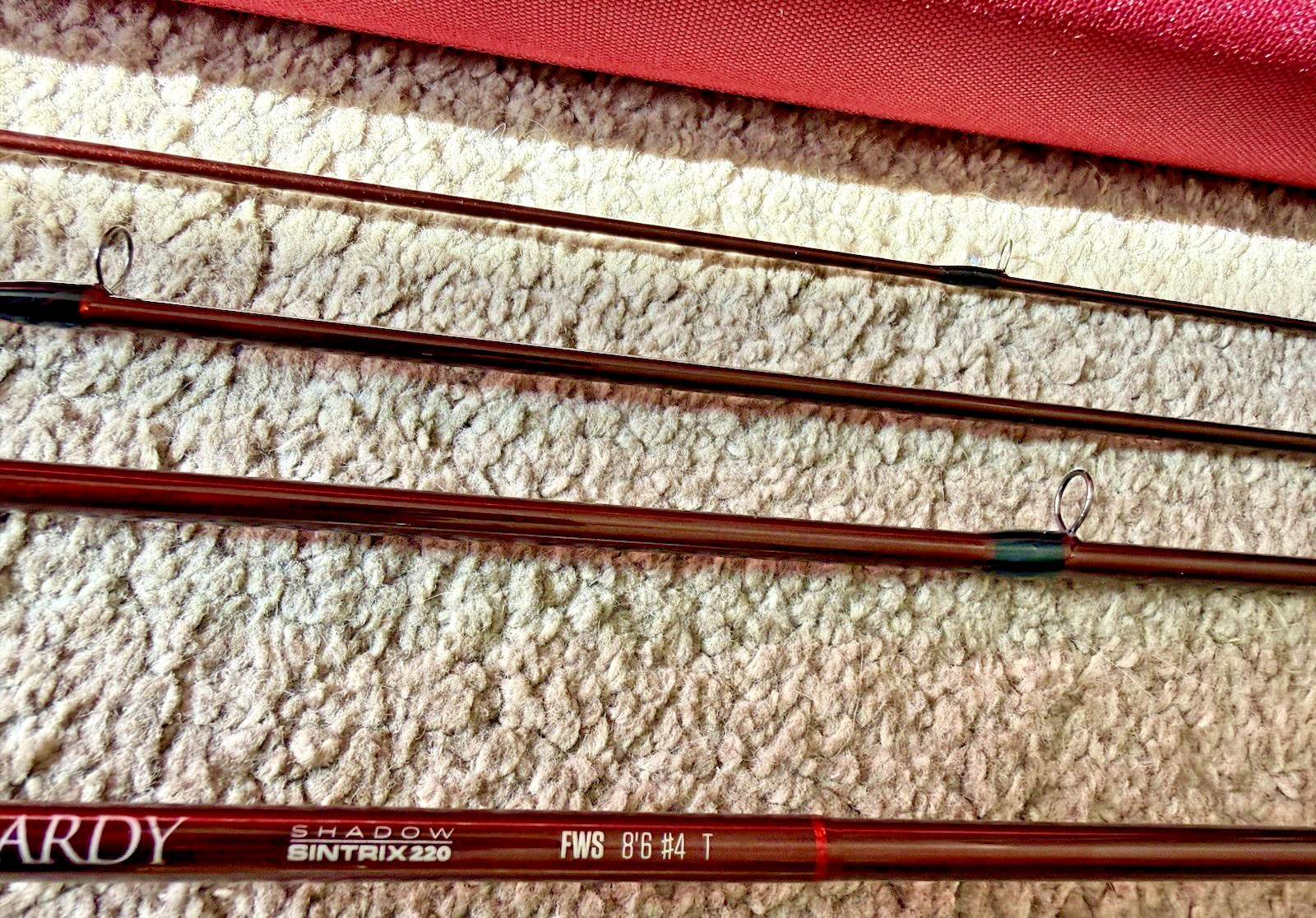 Hardy Shadow Sintrix 220 8 Foot 6 Inch #4 4 Piece Trout Fly Rod with Travel Tube