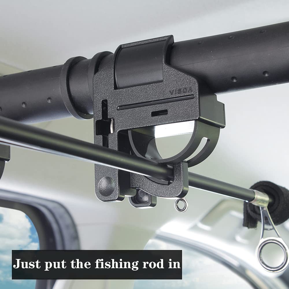 LITTLEMOLE Car Fishing 4 Rod Holder, Adjustable 35 to 57 Inch, Heavy LM51S