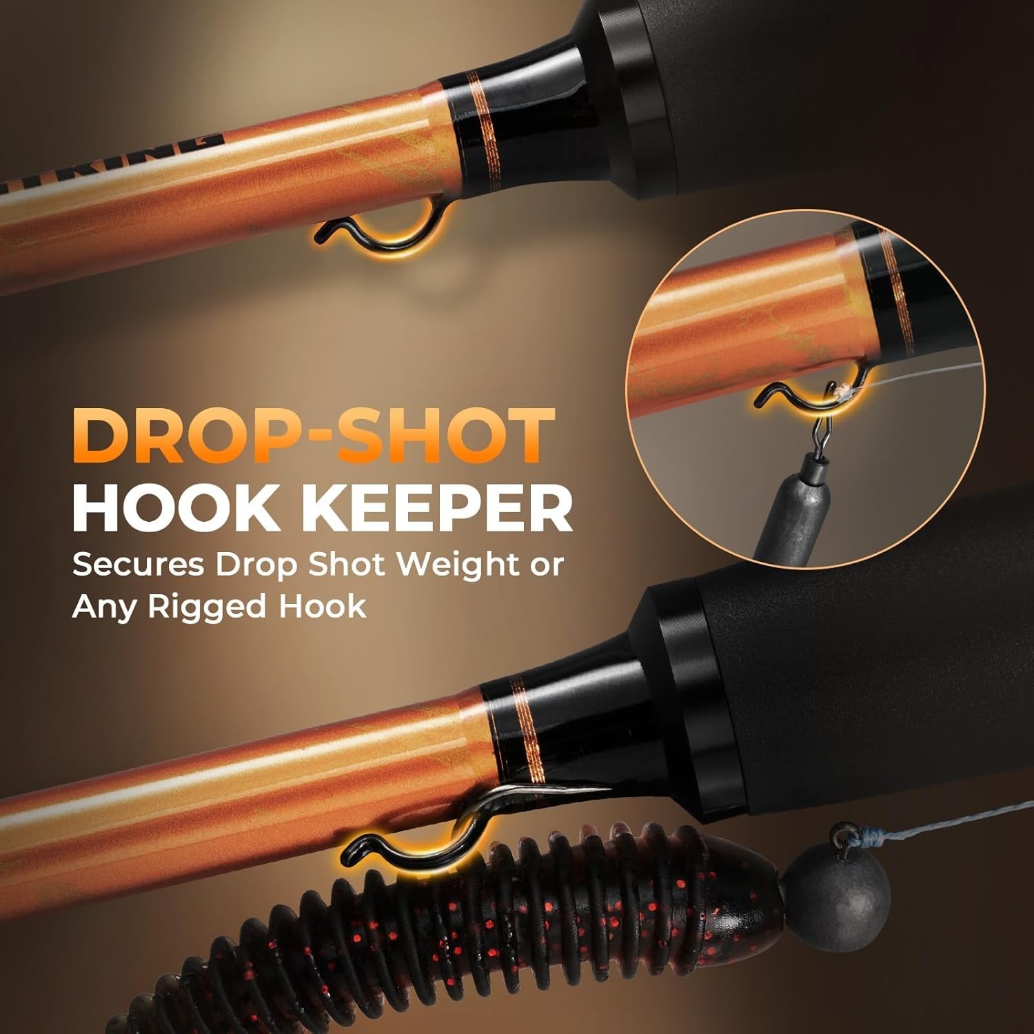Lethal Blaze 2-Piece Fishing Rod – Strong Carbon Fiber for Bass & Trout Fishing