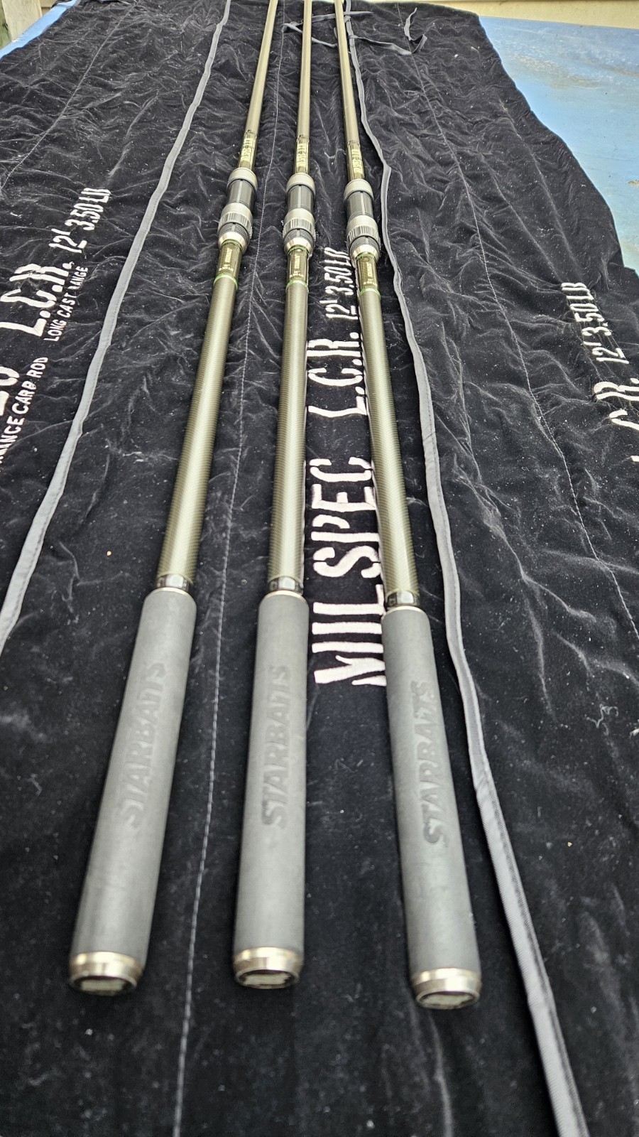 3x Starbaits LCR Milspec 12ft 3.5lbs Carp Rods Free Spirit Blank