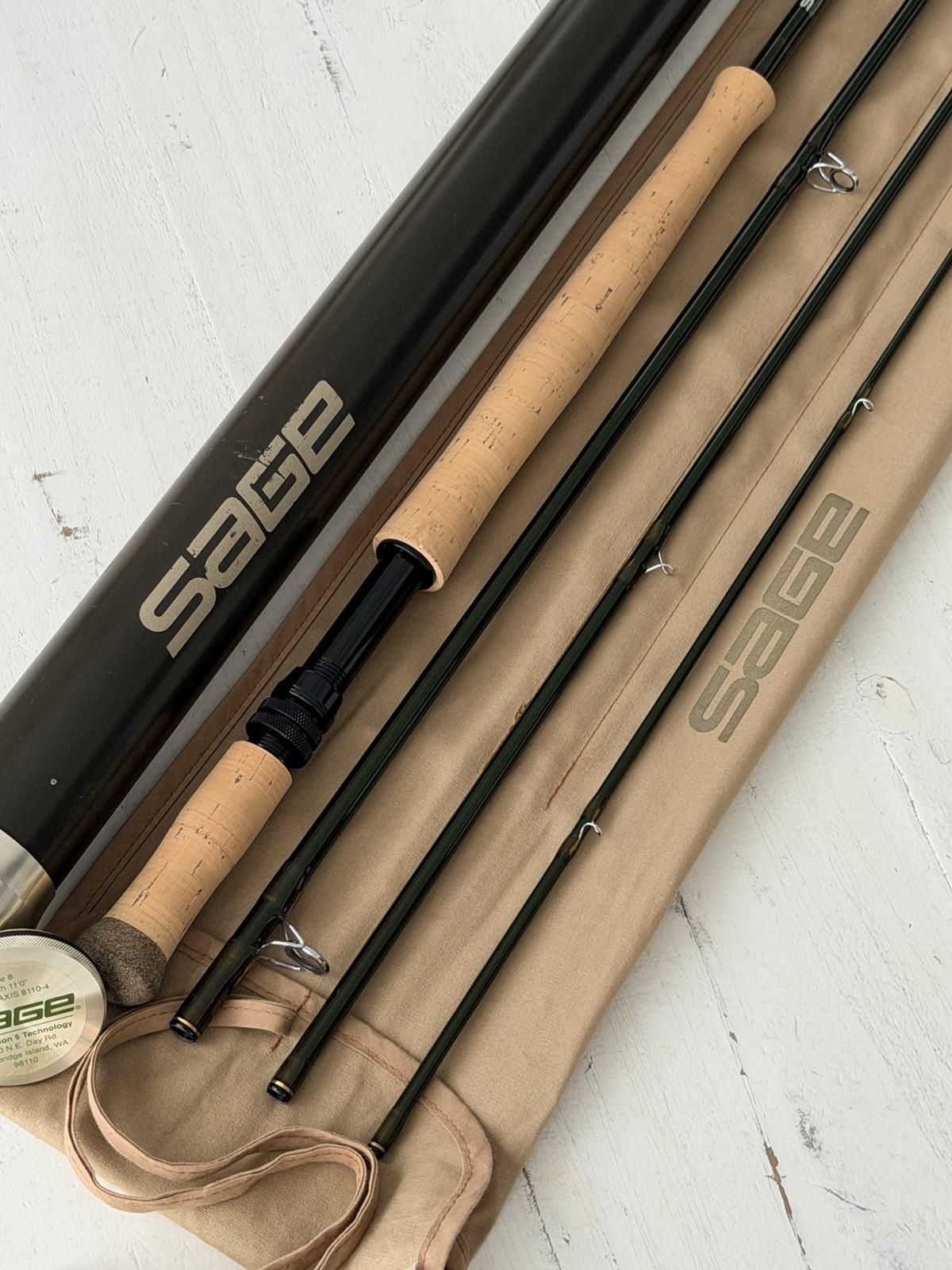 **BEAUTIFUL** 🔥 SAGE Z-AXIS Switch/Spey 8wt. 11’ft~4pc FlyRod!! ~LEGENDARY~ 🔥