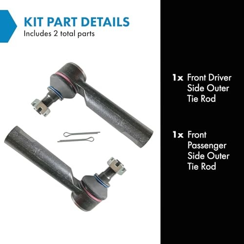 Outer Left and Right Tie Rod Set 2 Piece Compatible with 2010-22 PSA55352