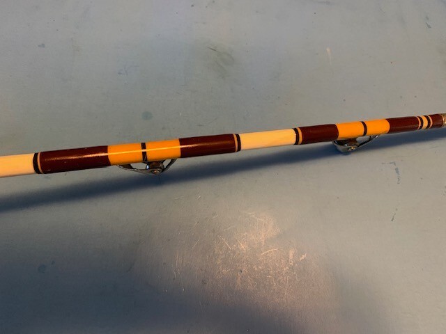 CUSTOM BUILT SAM SCOTT 6 FOOT 6 INCH UNLIMITED TROLLING FISHING ROD AFTCO GUIDES