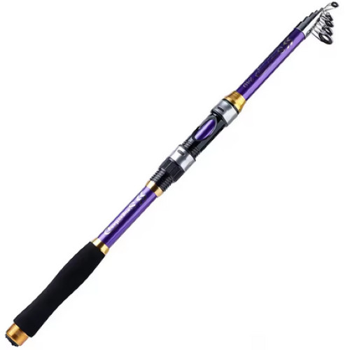 Sougayilang Purple With Protective Case 5′ 11″ Ultra Light Spinning Reel Pole