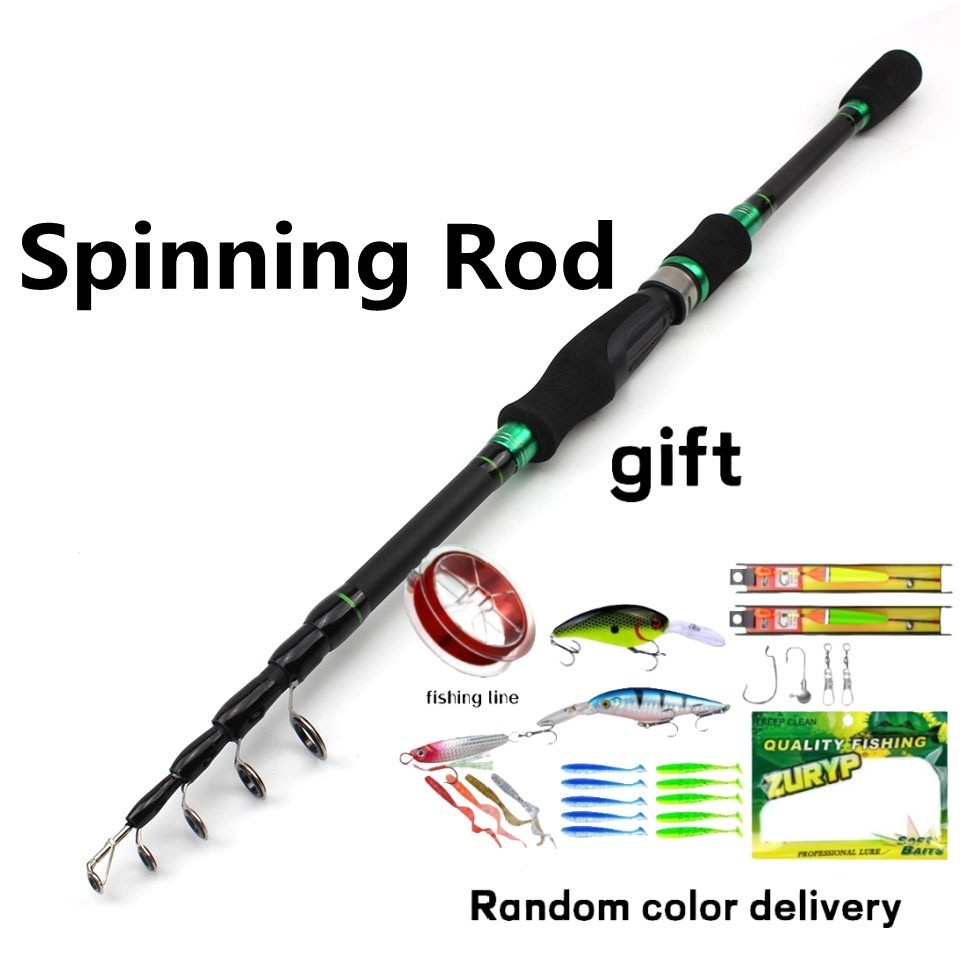 Telescopic Fishing Rod Carp Carbon Fiber Pole Collapsible Travel Rod Bass Trout