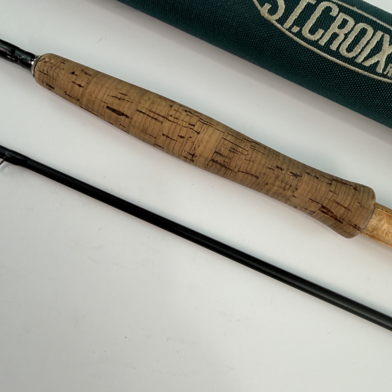 Vtg St Croix Legend Ultra Fly Fishing Rod UF865 8’6″ 5wt 2pc & Tube USA Y321