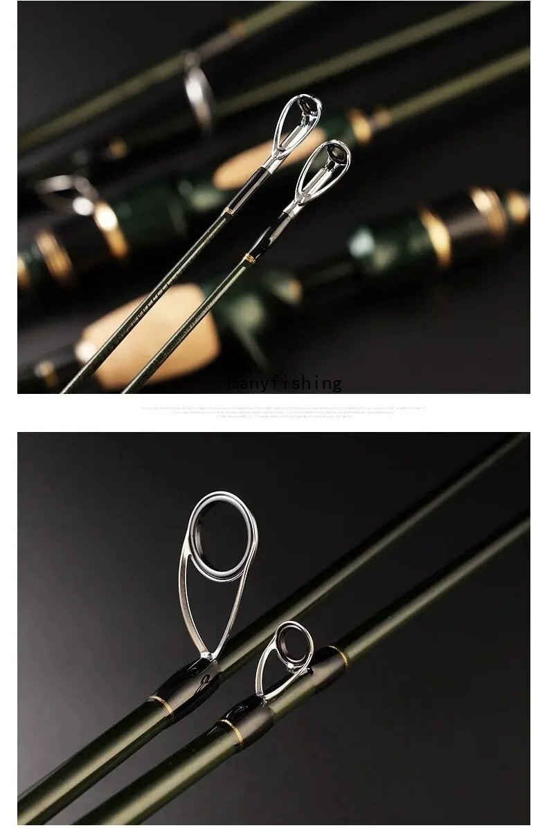 Travel Fishing Rods 1.83M 2.1M 2.4M Carbon Fiber Spinning Casting Pole 4-16LB