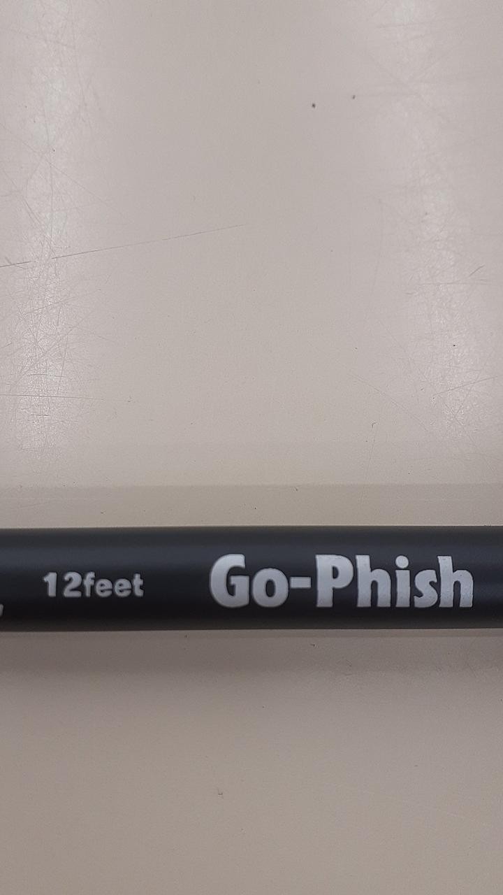 Go-Phish Ajiing Rod 12ft Matte Black Rockfish Fishing Rod, 9 Sections