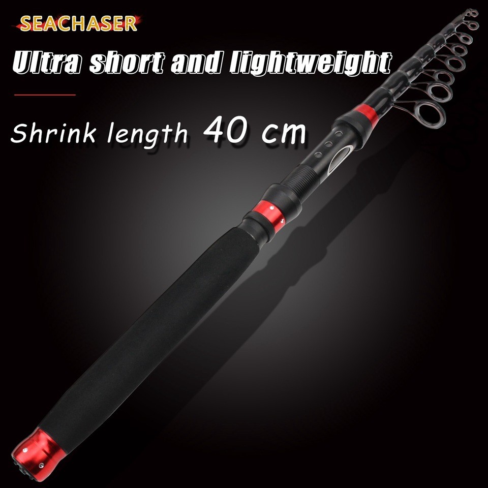 Rock Fishing Rod Carbon Fiber Spinning Telescopic Fishing Rod 1.8M 2.1M 2.4M 3M