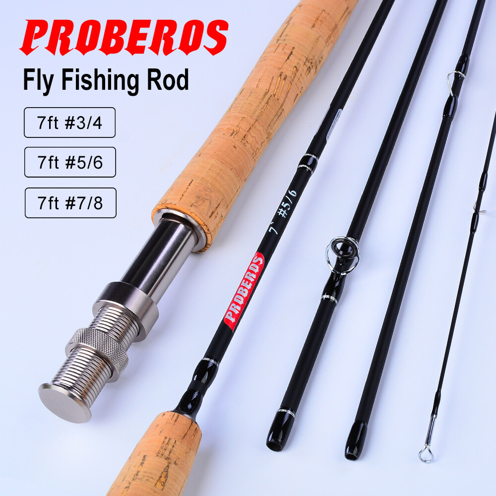 Fly Rod 7ft 3/4 5/6 7/8WT Graphite Fast Action Fly Fishing Rod Trout 4 Piece