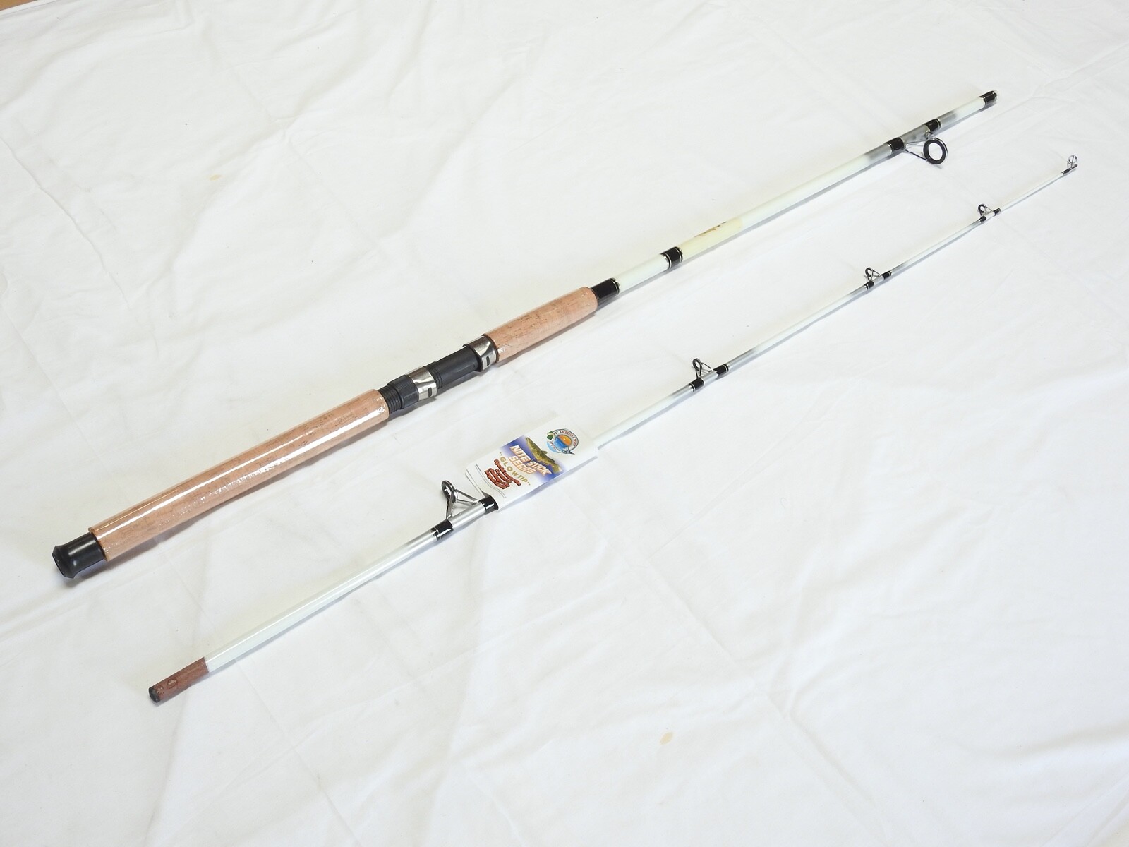 Nite Stick Pro Catfish Spinning Rod 9′ 2PC Cork Handle Glow Tip