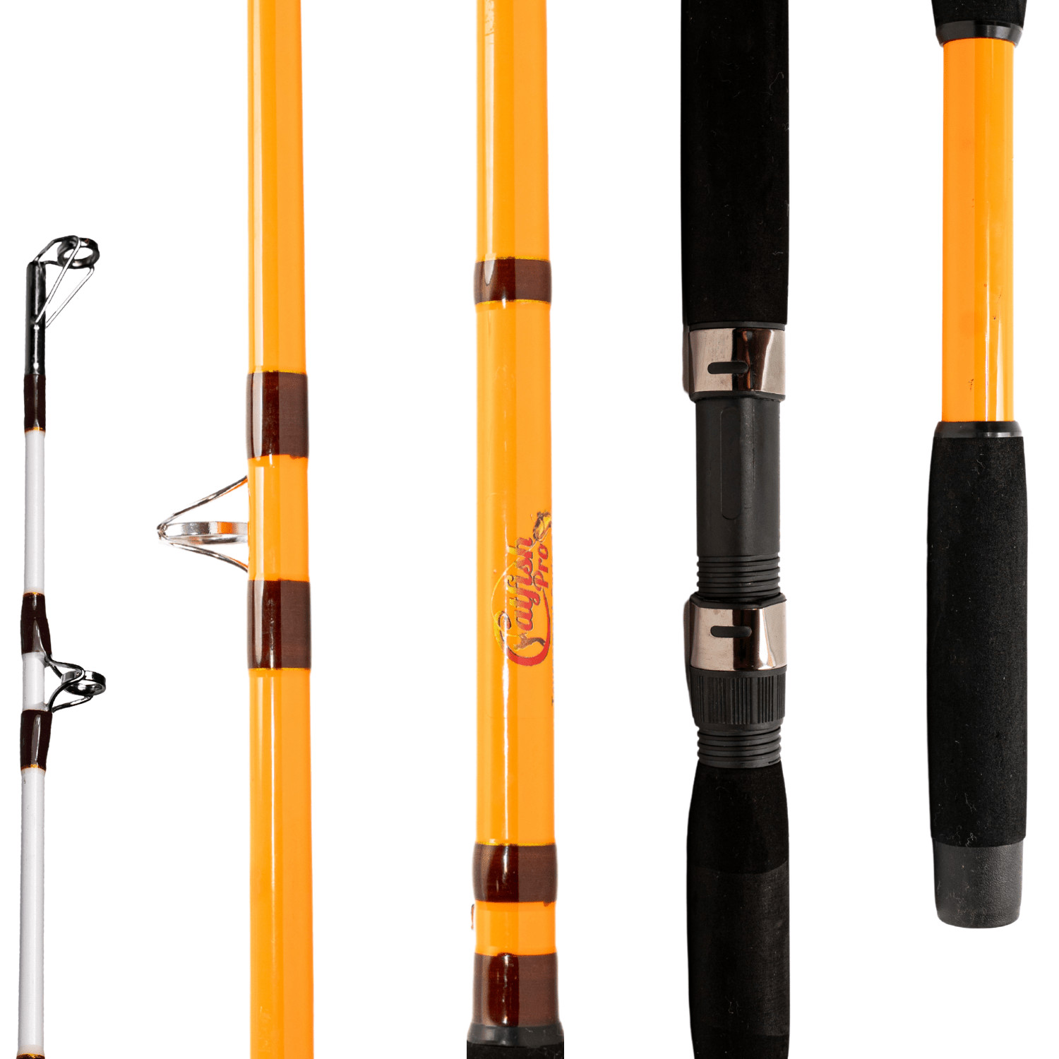 Catfish Pro 7’6″ Fishing for Fun Spinning Rod Glow Tip S-Glass E-Glass