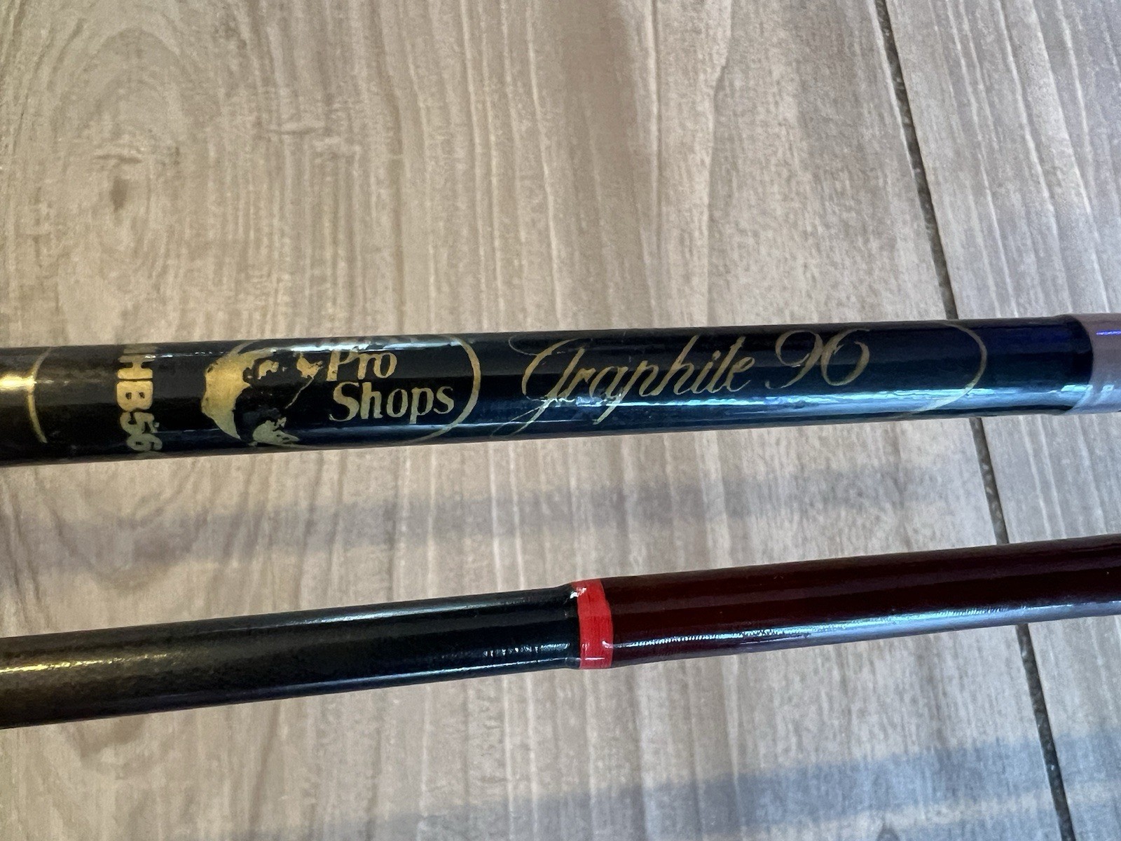 Lot of 2 Vtg Casting Fishing Rods Bass Pro Shops & Custom w/ Lews Fuji Speed Fit