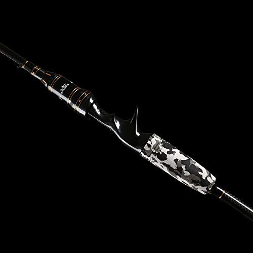 Camo 2-Piece 7ft Casting Rod – 24 Ton Carbon Fiber Baitcaster, Medium & Heavy Ti