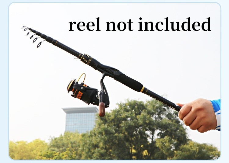 1.8m-3.6m Telescopic Fishing Rod Spinning Casting Rod Carbon Fiber Pole Portable