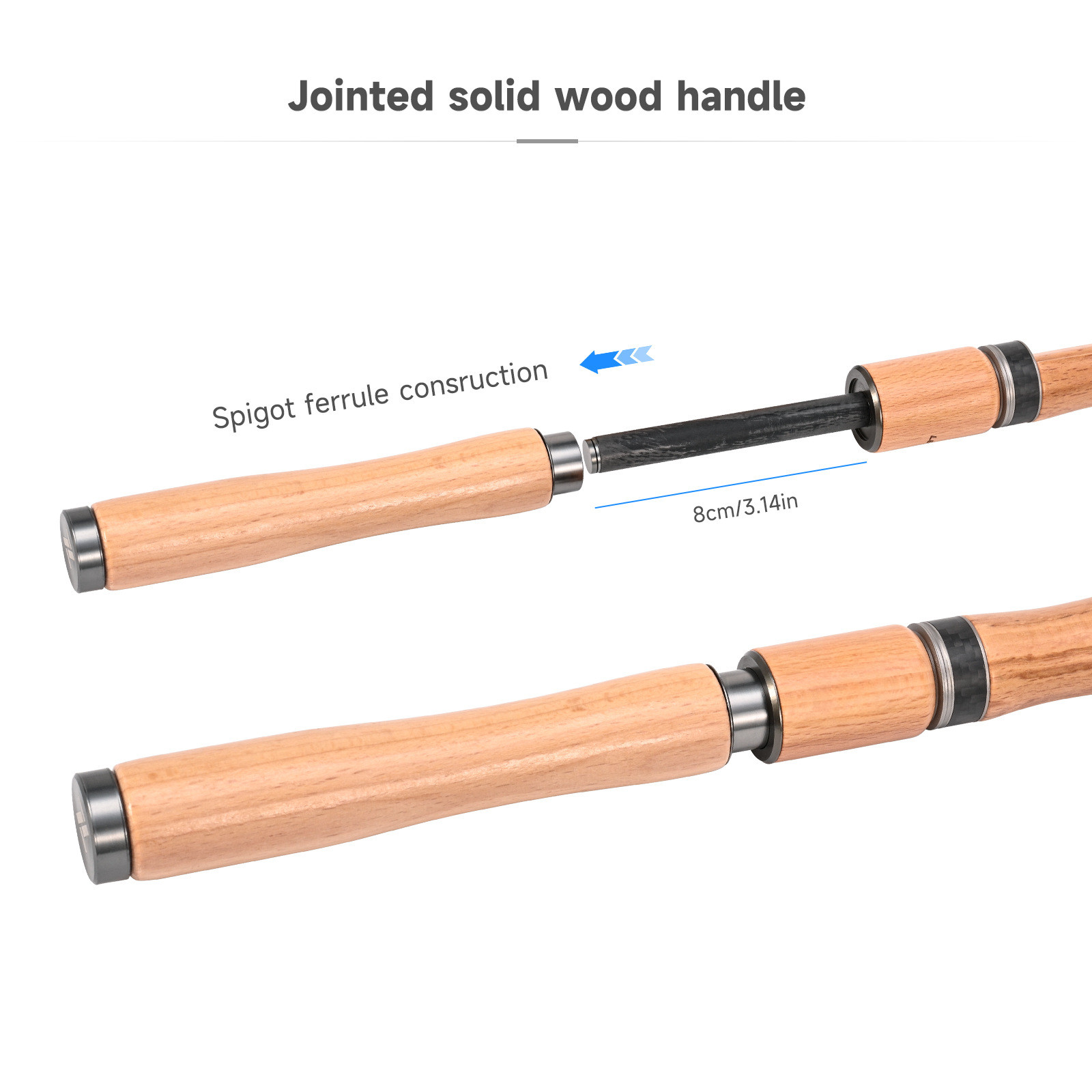 Fishing Rod 1.8M L Action for BFS Titanium Tip Carbon Material Solid Wood Grip
