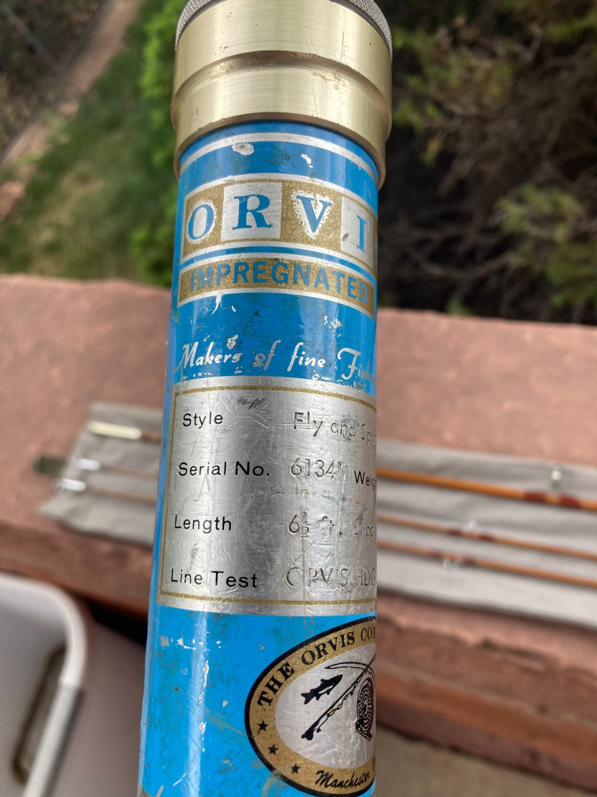Great Orvis Impregnated Bamboo Fly Rod. 6’ 6” 2 1/2 oz. w/ Tube & Sock.