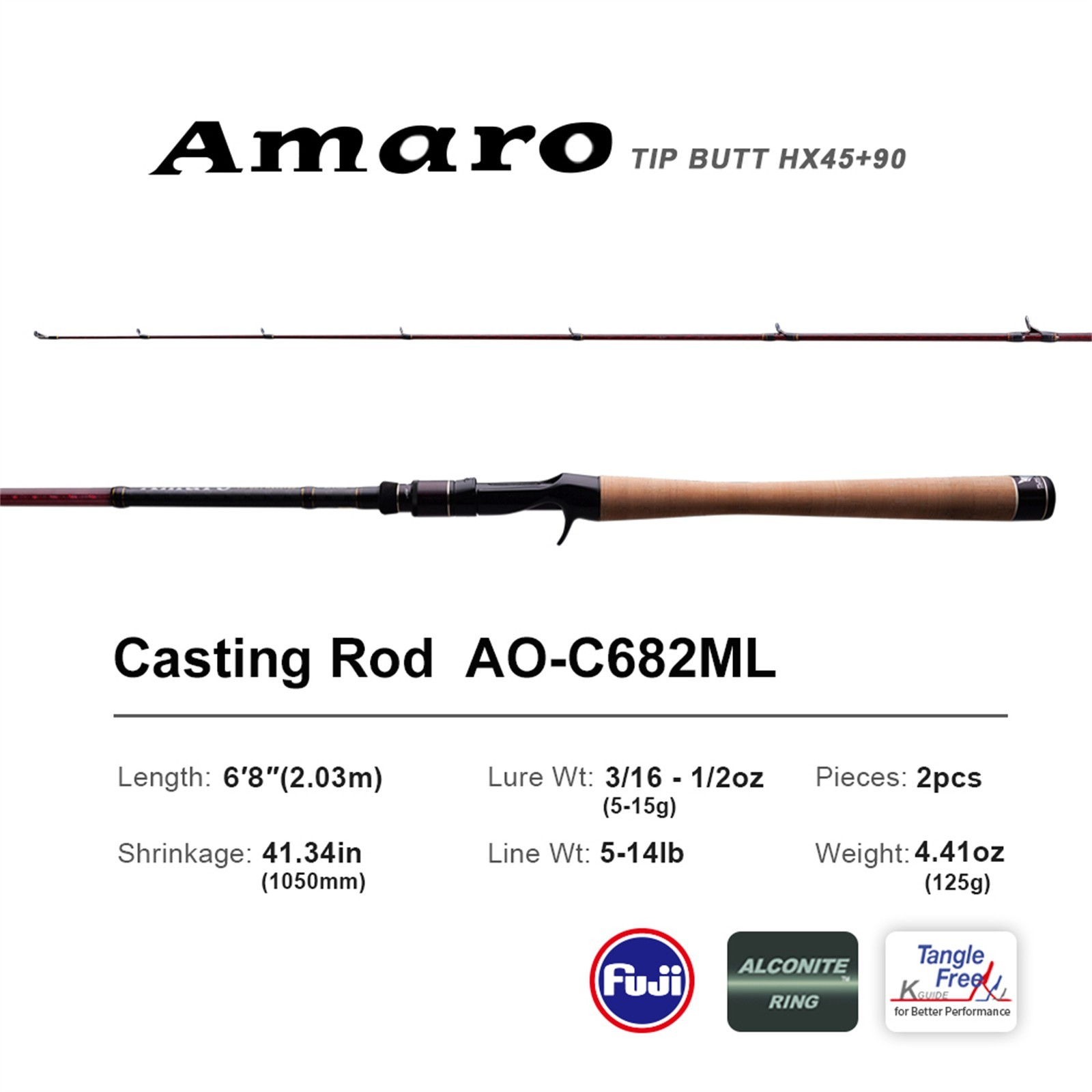 PURELURE Amaro Big Game Spinning Casting Lure Fishing Rod High Carbon Strong