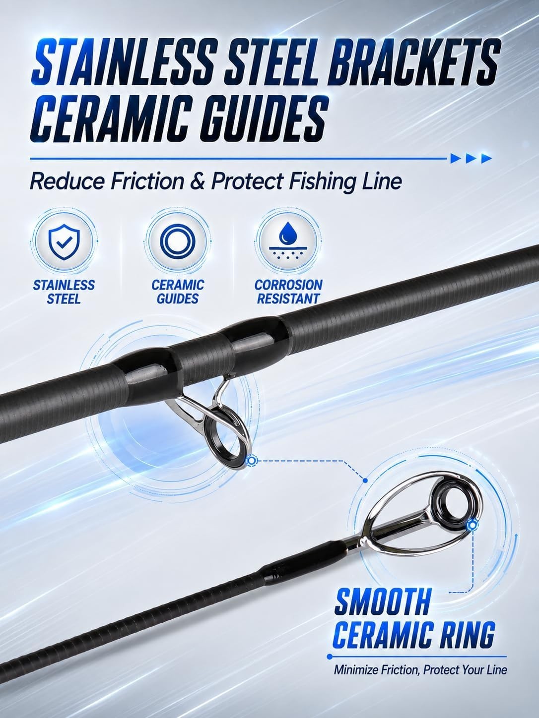 Travel-Ready 2-Piece Carbon Fishing Rod – Ideal for Surf & Walleye Fishing