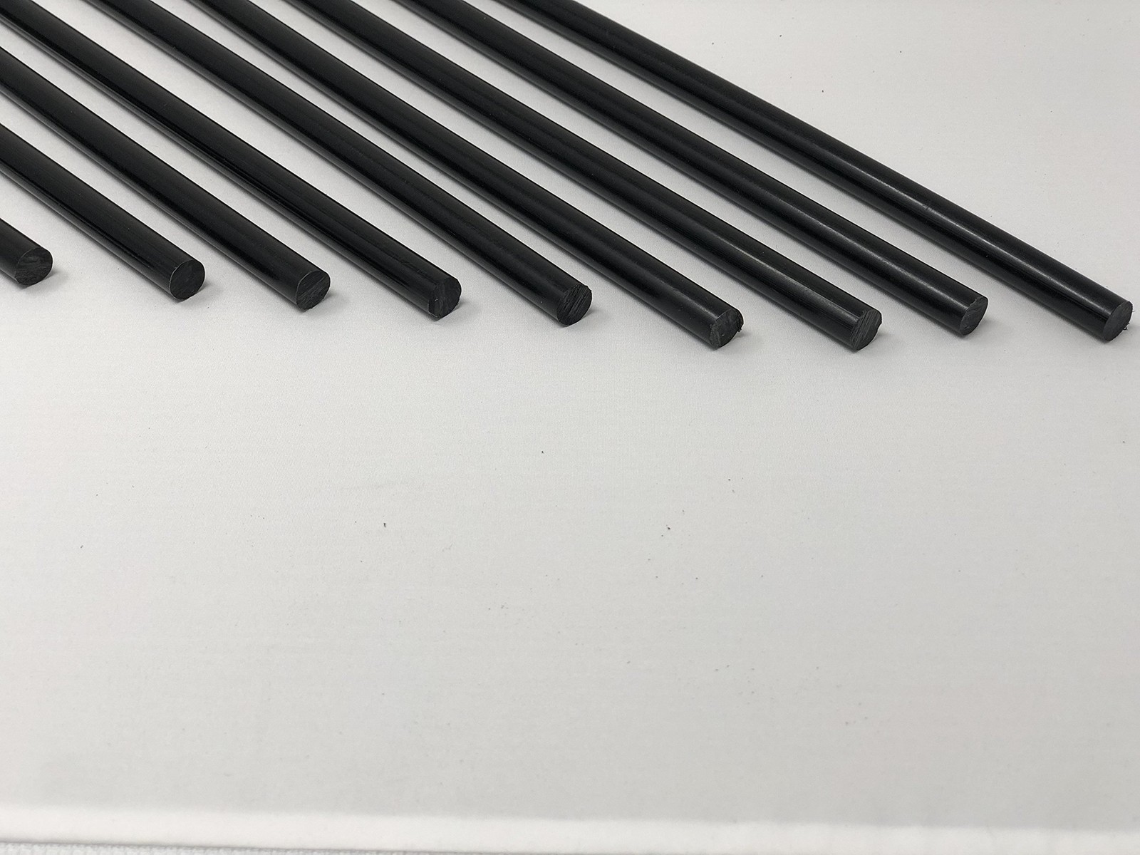 Acetal Copolymer Plastic Round Rod 1/4″ Diameter x 12″ Length Black 10 PCS