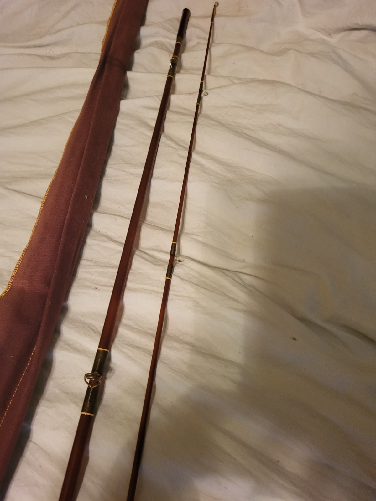Ram-glas 2 Piece Fiberglass Fly Rod w/Sleeve 8FT 8WT Rod WT 4 oz. New