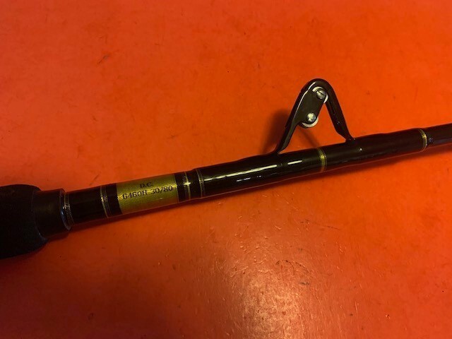 CUSTOM BUILT CALSTAR 6460H 6 FOOT 30 TO 80 POUND RATED FISHING ROD AFTCO ROLLER