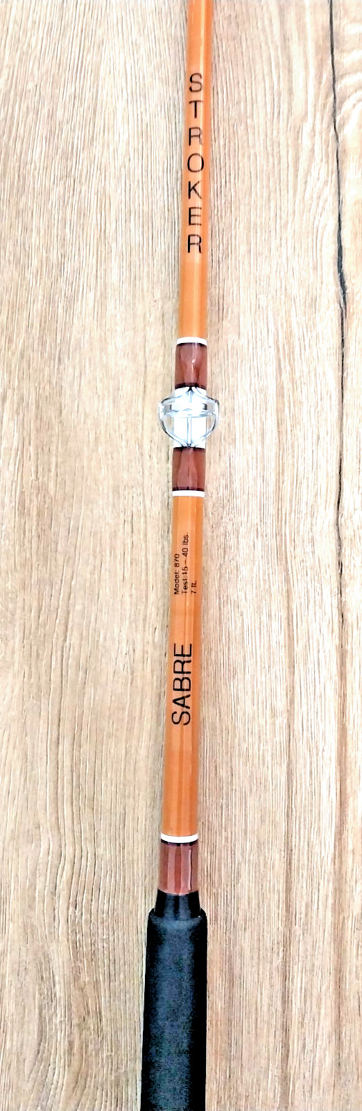 SABRE -870 – 7FT SALTWATER VTGE ROD 15-40 LBS. CUSTOM WRAPPED, NEW COMPONENTS