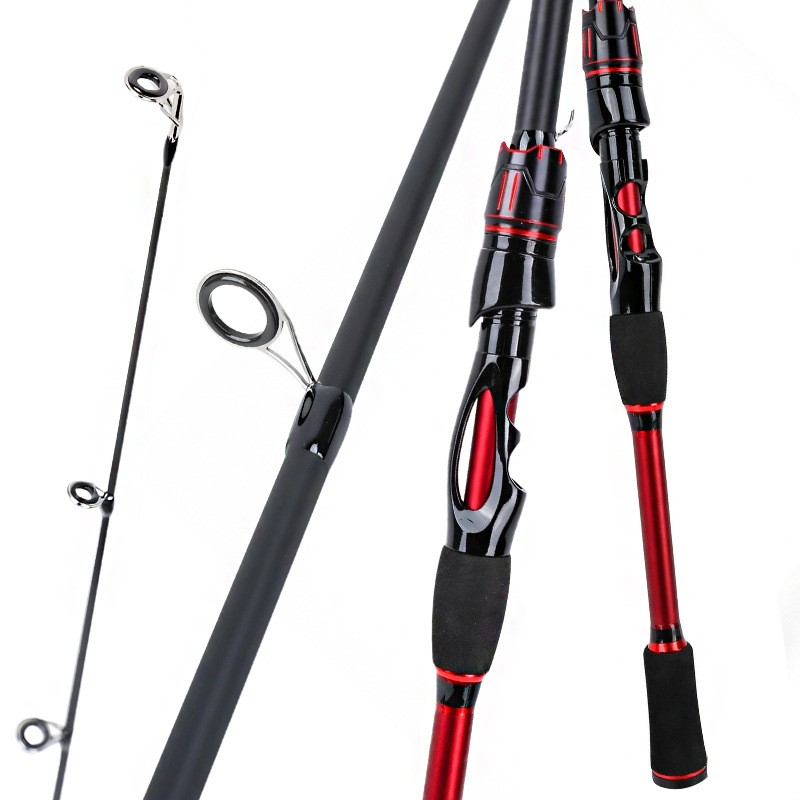 4 Pieces Travel Spinning Rod Fiberglass Spinning Fishing Rod Portable Rod 1.8M