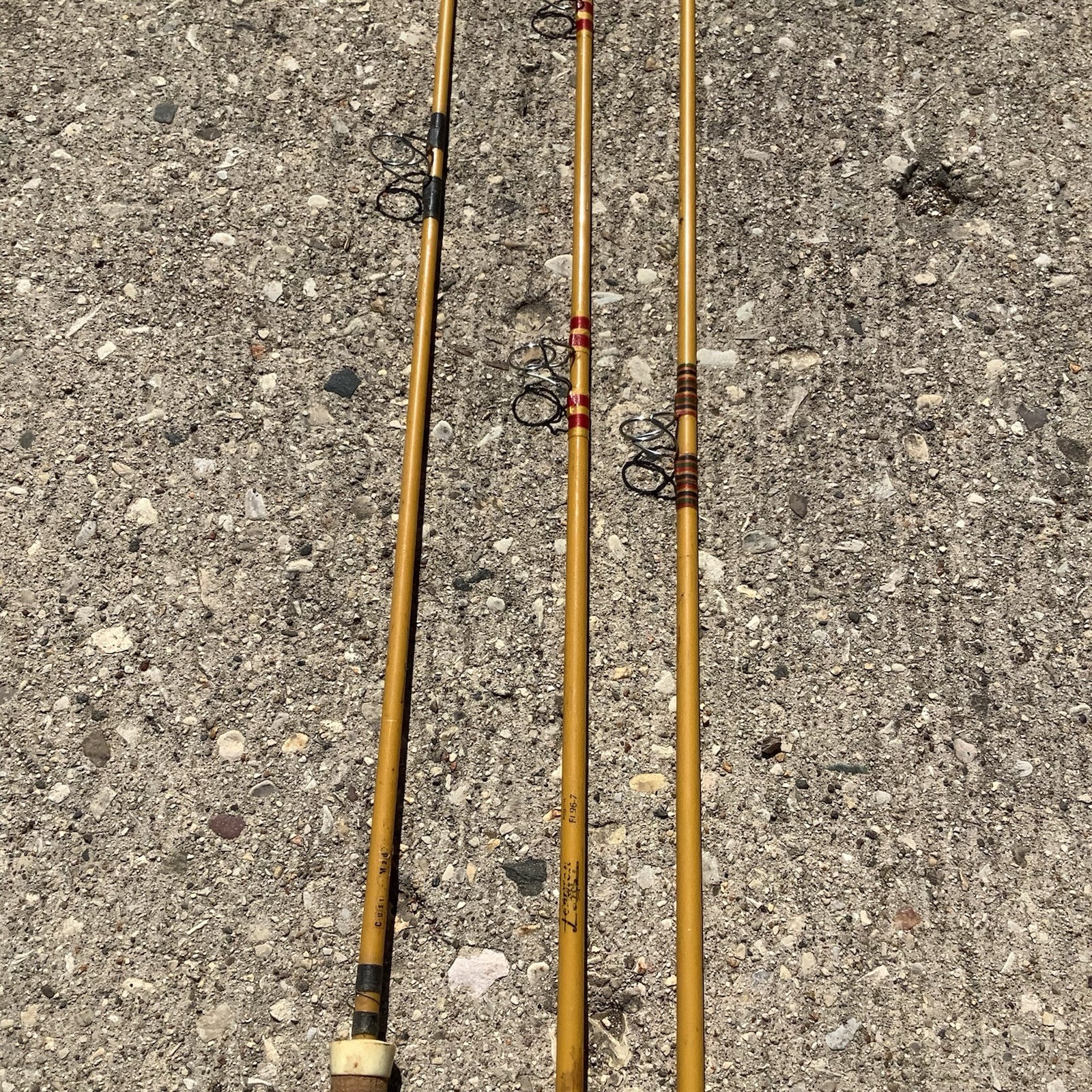 3 Vtg FENWICK, FL102-7 8.5 FT,FL90-5 7’3 1/2”,FL96-7 7’4 1/2”GLASS 2 PC ROD
