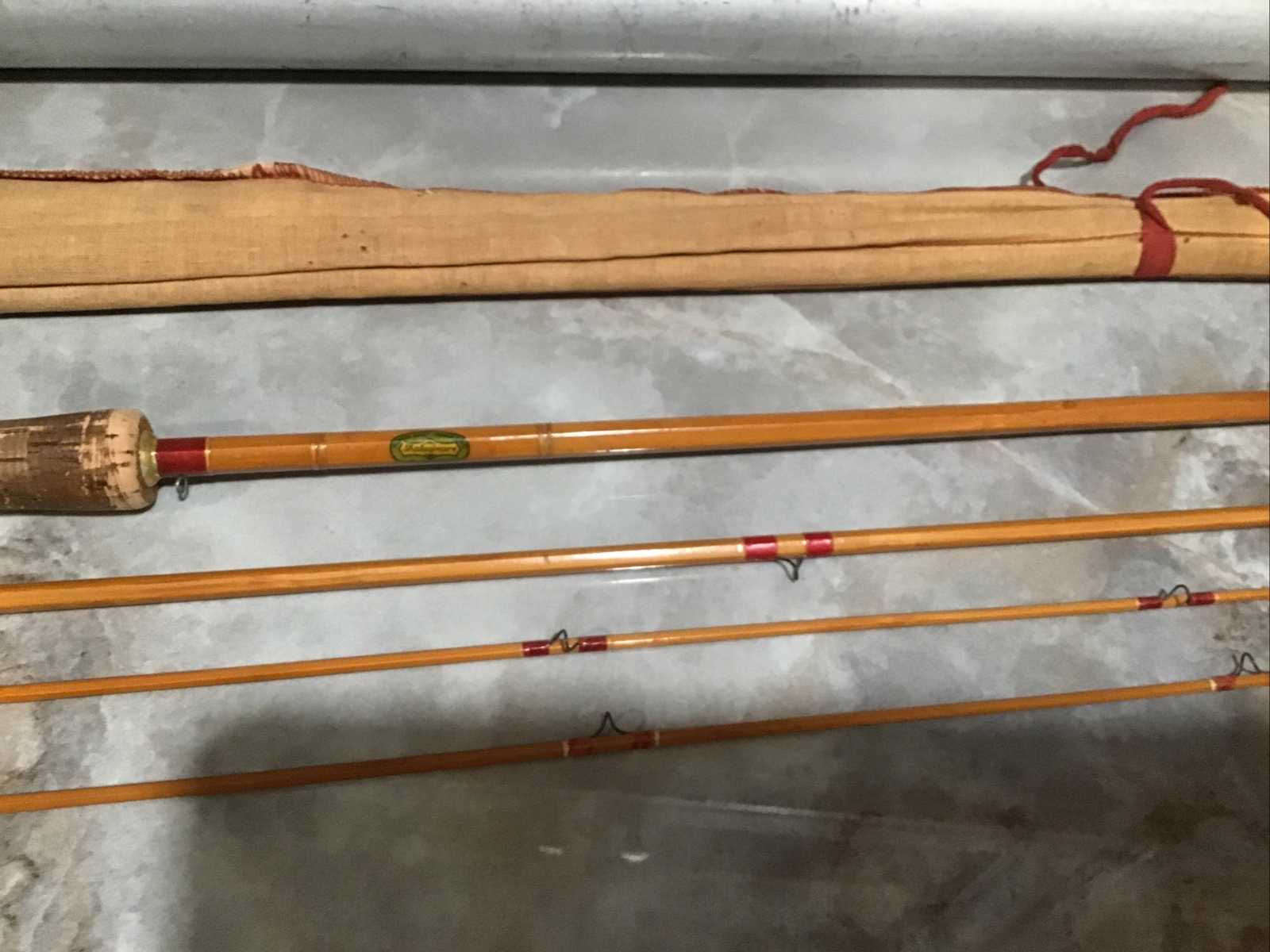 SHAKESPEARE 9’0” Split Bamboo Fly Rod with FULL LENGTH EXTRA TIP!! R12