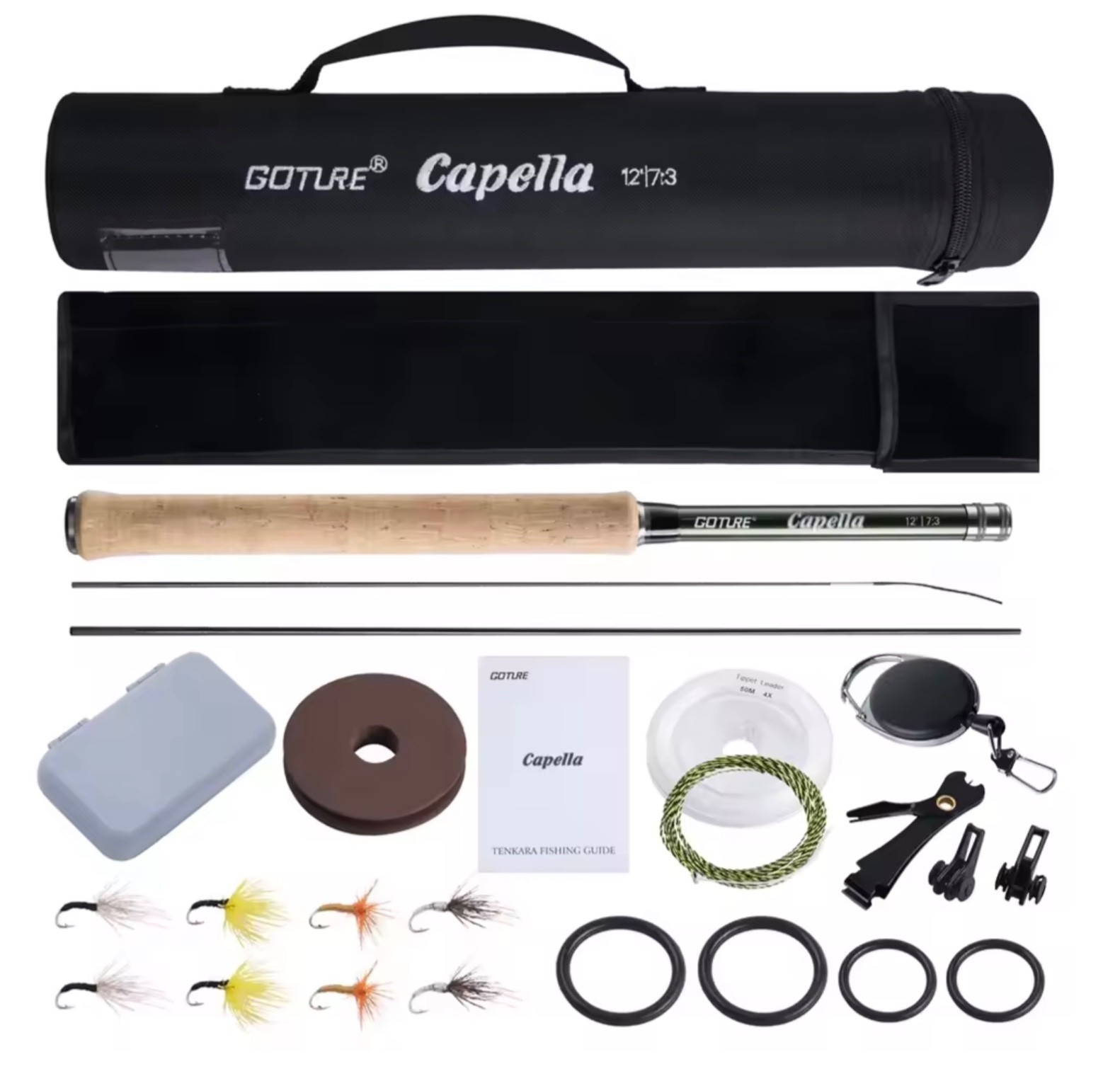 Full Fly Dapping Tenkara Fishing Rod Kit Outfit Freshwater River Lake Pond