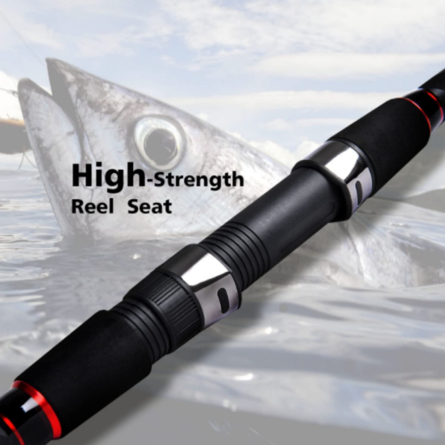 Fishing Rod 2 Piece 10ft Graphite Travel Rod Fiblink Surf Spinning Durable