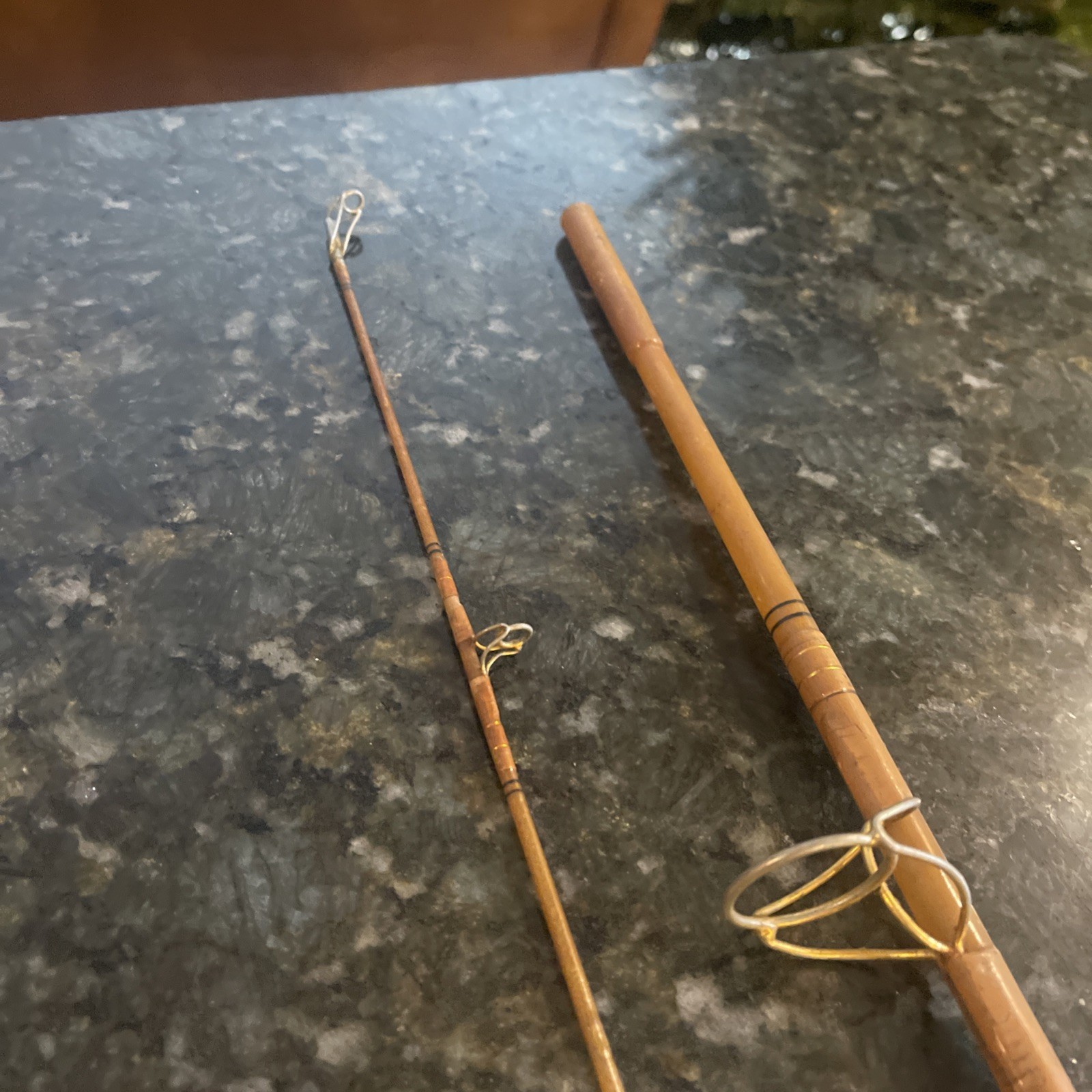 Heddon Golden MARK 50 Pro Weight Spinning Rod 6’ 9” 7646 Vtg Gorgeous 2 Pc Coll