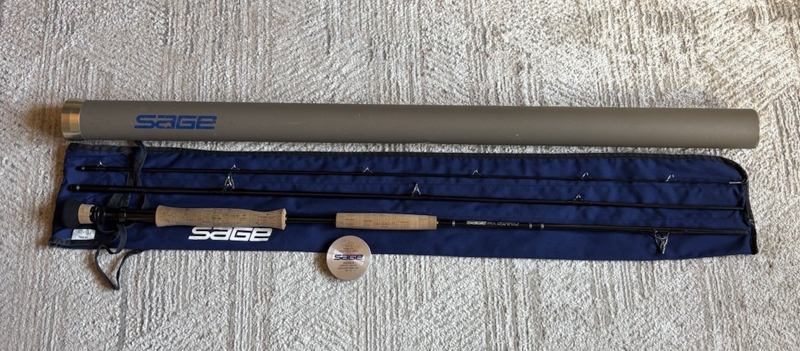 Sage RPLXi 1290-3 Graphite III Fly Rod 9’ 12wt 3pc w Tube Sock USA